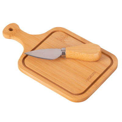 Набір для подачі сиру ARDESTO Midori, 2 предмети, 19х11х0.8см, бамбук, нержавіюча сталь