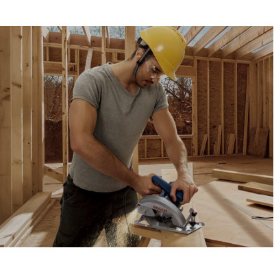 Bosch Пила дискова GKS 140, ручна, 1400Вт, 184мм, 20мм, 3.7кг + Пиляльний диск Eco for wood