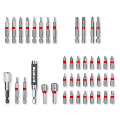 Einhell Біти, набір 42шт, HEX, PH, PZ, Torx, 50мм, кейс