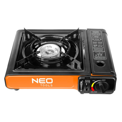 Neo Tools Плитка газова портативна, 2.1кВт, п’єзорозпал, 150г/год, кейс