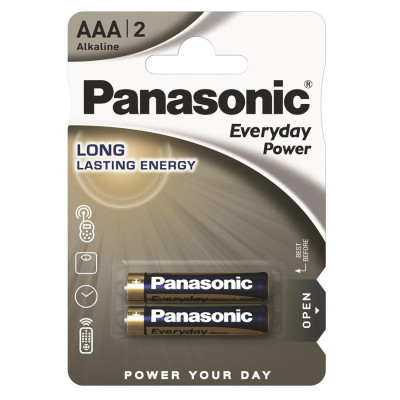 Батарейка Panasonic EVERYDAY POWER лужна AAА блістер, 2 шт.