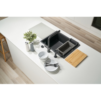 Набір аксесуарів Franke All In 3, коландер, дошка, килимок-сушарка, утримувач Набір аксесуарів Franke All In 3, коландер, дошка, килимок-сушарка, утримувач