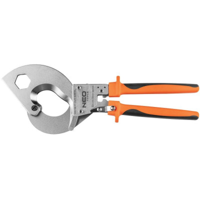 Кабелеріз Neo Tools, для мідних та алюмінієвих кабелів до 52мм, з тріскачкою, 325мм, CrV Кабелеріз Neo Tools, для мідних та алюмінієвих кабелів до 52мм, з тріскачкою, 325мм, CrV