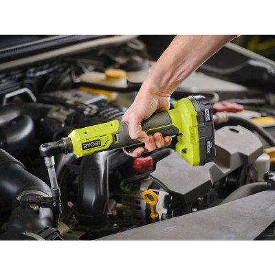 Тріскачка акумуляторна Ryobi ONE+ R18RW2-0 18В 1/4" 60Нм 280об·хв 4 положення головки 1кг (без АКБ та ЗП)