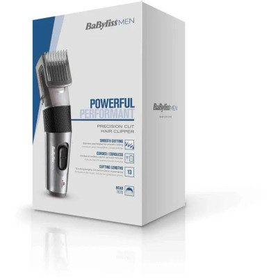 Машинка для стриження Babyliss, мережа+акум., вібраційний мотор, насадок-1, кейс, сталь, сірий Машинка для стриження Babyliss, мережа+акум., вібраційний мотор, насадок-1, кейс, сталь, сірий