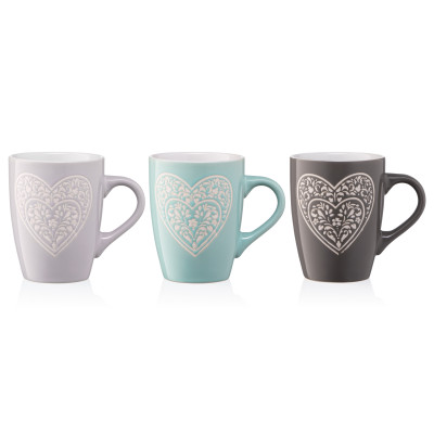 Чашка ARDESTO Heart, 330мл, кераміка, блакитний