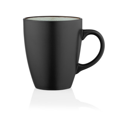 ARDESTO Чашка Bolzano, 380мл, кераміка, чорно-зелений ARDESTO Чашка Bolzano, 380мл, кераміка, чорно-зелений