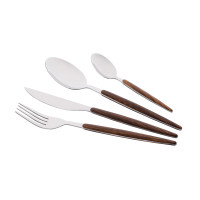 ARDESTO Набір столових приборів Gemini Midori, 16 приборів, нержавіюча сталь, пластик, коричневий ARDESTO Набір столових приборів Gemini Midori, 16 приборів, нержавіюча сталь, пластик, коричневий