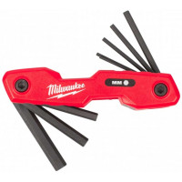 Ключі шестигранні Milwaukee, 118мм, HEX1.5-8мм, складаються в корпус, набір 8шт