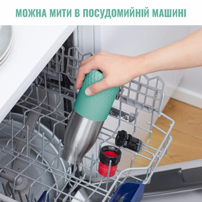 Термопляшка Tefal Bludrop, 500мл, нержавіюча сталь, пластик, зелений Термопляшка Tefal Bludrop, 500мл, нержавіюча сталь, пластик, зелений