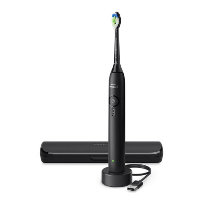 Щітка зубна електр. Philips, Sonicare 3100 series, насадок-1, дорожній футляр, чорний