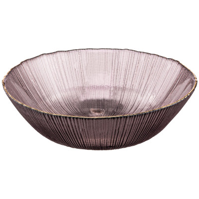 ARDESTO Салатник Mallow, 20см, скло, рожевий