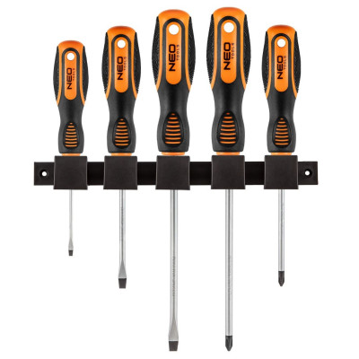 Викрутки Neo Tools набір 5шт, SL,PH, сталь CrV Викрутки Neo Tools набір 5шт, SL,PH, сталь CrV