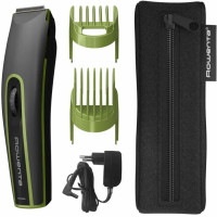 Машинка для стрижки Rowenta Nomad Sport Collection, акум., роторний мотор, насадок-2, кейс, сталь, чорно-зелений