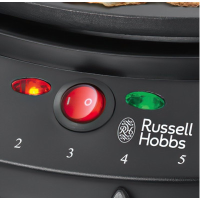 Russell Hobbs Млинниця Fiesta 1000Вт, діаметр 30см, тефлон, чорний
