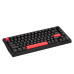 Клавіатура механічна Lemokey  X4 84Key, Keychron Brown, USB-A, QMK/VIA, EN/UKR, Red led, чорний