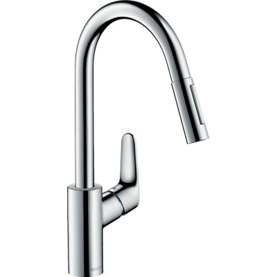 Змішувач для кухні Hansgrohe Focus, довж.виливу - 235мм, витяжний, 1важіль, KM240, хром