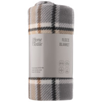 Плед ARDESTO Fleece 130x160см, 100% поліестер, клітинка, сірий