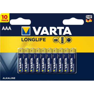 Батарейка Varta Longlife лужна AAA блістер, 10 шт
