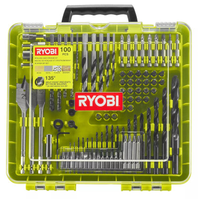 Ryobi Набір свердел і біт RAKDD100, 100 шт