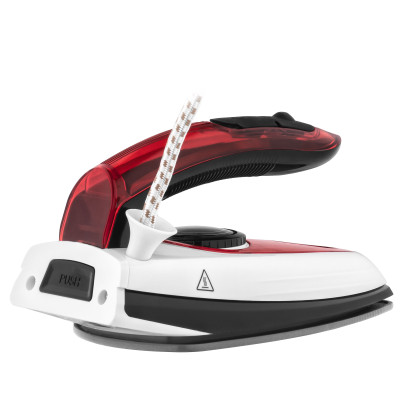 Праска ARDESTO дорожня TI-S1200, 1000Вт, 70мл, паровий удар, постійна пара - 15гр, керам. підошва, біло-червоний