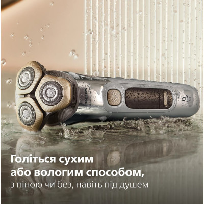 Бритва електр. Philips Series i9000 Prestige Ultra, бритв.головок-3, Li-Ion, сух.+волог., індикатор заряду, твердий чохол, хром Бритва електр. Philips Series i9000 Prestige Ultra, бритв.головок-3, Li-Ion, сух.+волог., індикатор заряду, твердий чохол, хром