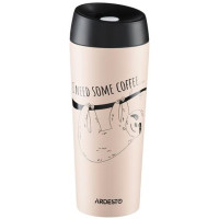 Термокухоль ARDESTO Coffee time Bradypus, 450мл, нержавіюча сталь, бежевий Термокухоль ARDESTO Coffee time Bradypus, 450мл, нержавіюча сталь, бежевий