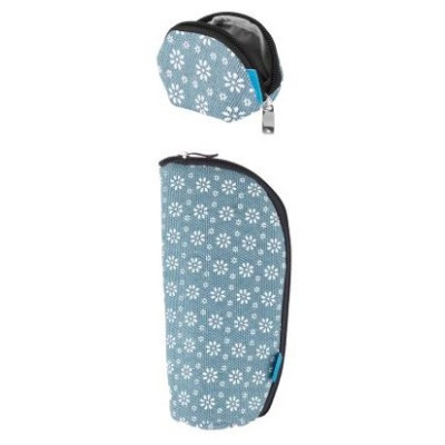 Набір Nuvita MyMia термос для пляшки, чохол для пустушки, квітковий орнамент Набір Nuvita MyMia термос для пляшки, чохол для пустушки, квітковий орнамент