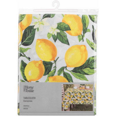 Скатертина ARDESTO Sicilian lemons 120х140см, 100% поліестер, зелений