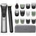 Тример Philips Series 9000, для обличчя, голови, тіла, акум., насадок-17, OneBlade в компл., сталь, сірий