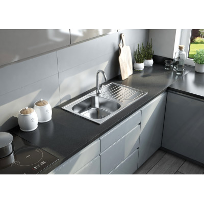 Мийка кухонна Deante Doppio, нерж.сталь, прямокут., з крилом, 780х430х160мм, чаша - 1, накладна, нерж Мийка кухонна Deante Doppio, нерж.сталь, прямокут., з крилом, 780х430х160мм, чаша - 1, накладна, нерж