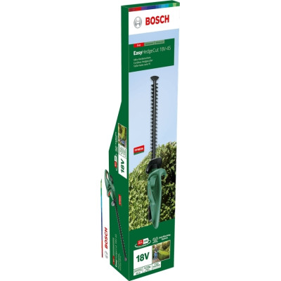 Кущоріз акумуляторний Bosch EasyHedgeCut 18-45 18В лезо 45см крок різу 15мм 3.02кг без АКБ та ЗП