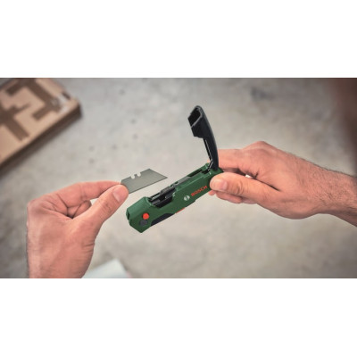 Bosch Ніж, трапецієподібне лезо, корпус двокомпонентний, 175x40x25мм