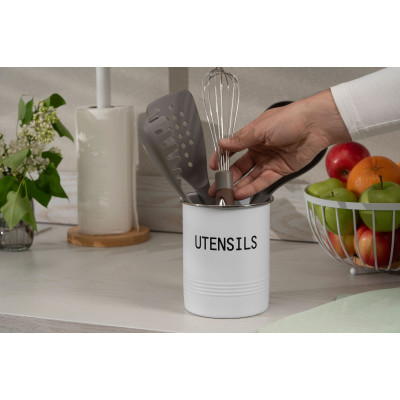 ARDESTO Підставка для кухонного приладдя Midori 12х15.5см, метал, білий ARDESTO Підставка для кухонного приладдя Midori 12х15.5см, метал, білий