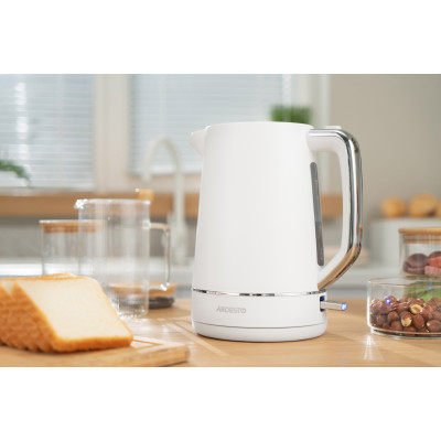 Електрочайник ARDESTO Timeless Elegance, 1.7л, Otter, пластик, білий матовий Електрочайник ARDESTO Timeless Elegance, 1.7л, Otter, пластик, білий матовий