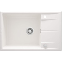 Мийка кухонна Deante Eridan, граніт, прямокут., з крилом, 780х500х210мм, чаша - 1, накладна, алебастр Мийка кухонна Deante Eridan, граніт, прямокут., з крилом, 780х500х210мм, чаша - 1, накладна, алебастр