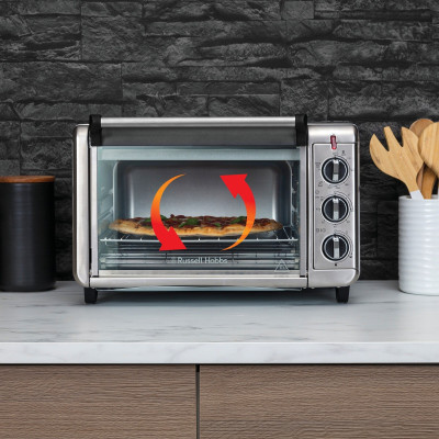 Піч електрична Russell Hobbs Air Fry Mini Oven, 12.6л, 1500Вт, механіч., гриль, конвенція, сіра Піч електрична Russell Hobbs Air Fry Mini Oven, 12.6л, 1500Вт, механіч., гриль, конвенція, сіра
