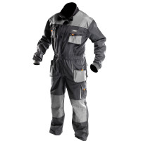 Комбінезон робочий Neo Tools HD, посилення тканиною Oxford, відсік для наколінників, потрійний шов, XL(56), сірий