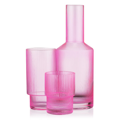 ARDESTO Набір склянок низьких 380мл, 2шт, скло, рожевий ARDESTO Набір склянок низьких 380мл, 2шт, скло, рожевий