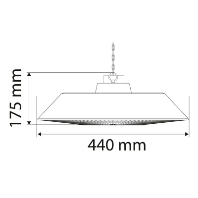 Обогреватель инфракрасный Neo Tools, подвесной, 1500Вт, 44х44х17.5см, IP44 Обогреватель инфракрасный Neo Tools, подвесной, 1500Вт, 44х44х17.5см, IP44
