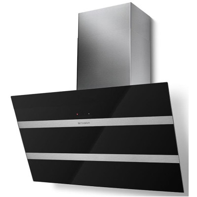 Faber Витяжка похила, 80см, 1219м3г, Steelmax Ev8 Led Bk A80, чорний+нерж Faber Витяжка похила, 80см, 1219м3г, Steelmax Ev8 Led Bk A80, чорний+нерж