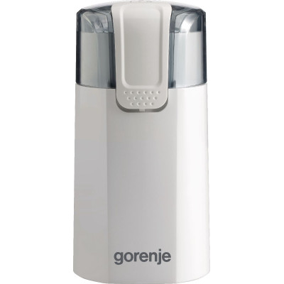 Кофемолка Gorenje роторная 150Вт, объем зерен-60г, 3 степени помола, пластик/металл, белый (SMK150WI)