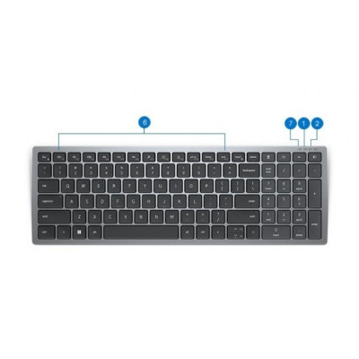 Клавіатура Dell Compact Multi-Device Wireless Keyboard - KB740 - Russian(QWERTY)