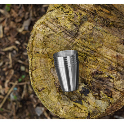 Стакани туристичні Neo Tools, 6 шт, 30мл, нержавеющая сталь, чохол Стакани туристичні Neo Tools, 6 шт, 30мл, нержавеющая сталь, чохол