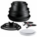Набір посуду Tefal Ingenio Excellence+, 13 предметів, алюміній, нержавіюча сталь, бакеліт, чорний