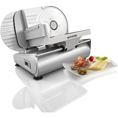 Скиборізка Gorenje, 180Вт, лезо-нержавіюча сталь, діаметр ножа-190мм, корпус-метал/пластик, сірий