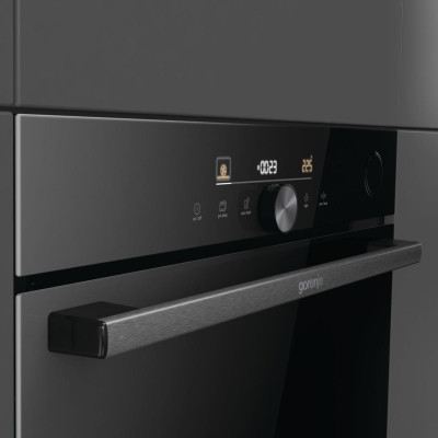 Духова шафа Gorenje електрична, 77л, A+, пара, дисплей, Wi-Fi, чорний (BSA6747DGWI)
