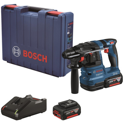 Bosch Перфоратор GBH 185-LI, акумуляторний, 18В, SDS-Plus, 1.9Дж, безщітковий, 2х4.0Ah Bosch Перфоратор GBH 185-LI, акумуляторний, 18В, SDS-Plus, 1.9Дж, безщітковий, 2х4.0Ah