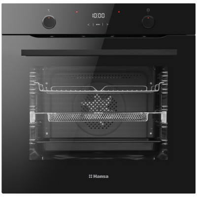 Духова шафа Hansa електрична, 77л, А, дисплей, конвекція, чорний Духова шафа Hansa електрична, 77л, А, дисплей, конвекція, чорний