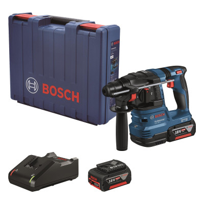 Bosch Перфоратор GBH 185-LI, акумуляторний, 18В, SDS-Plus, 1.9Дж, безщітковий, 2х4.0Ah